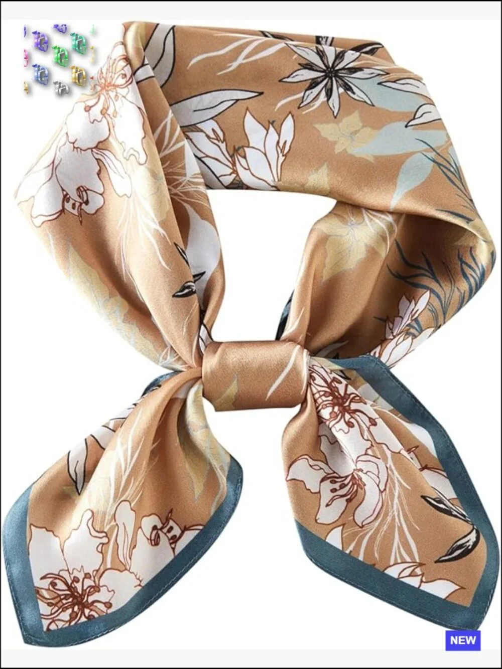 Silk Square Scarf 27x27 Neck Scarf Hair Scarf Bandana Headwrap Versatile